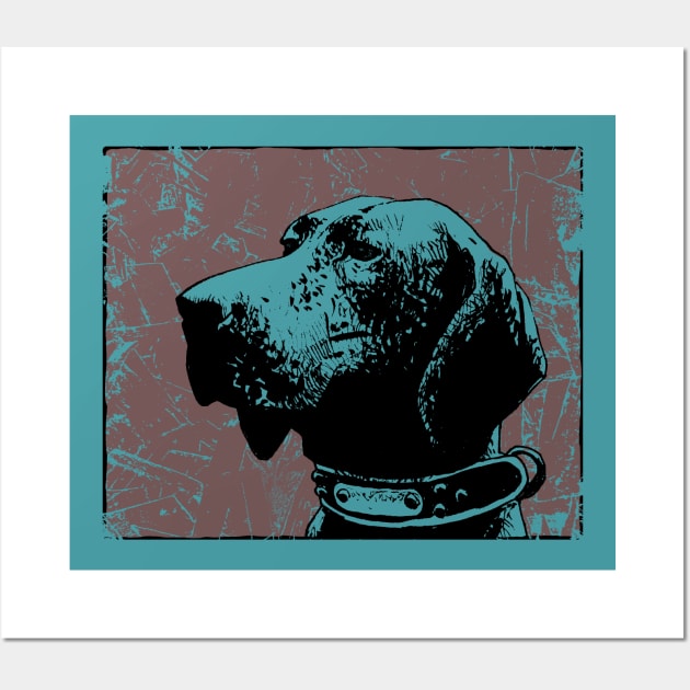 drawing of Plott hound pup Wall Art by croquis design